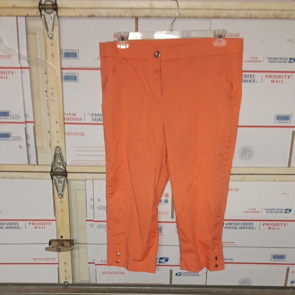 Ciral Bay Size 16 Bright Orange Cropped Pants (SKU N198)